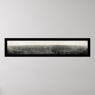 Poster Photo panoramique 1908 de Pittsburgh