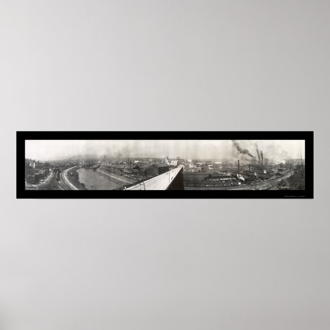 Poster Photo panoramique de Youngstown 1905 (Devant)