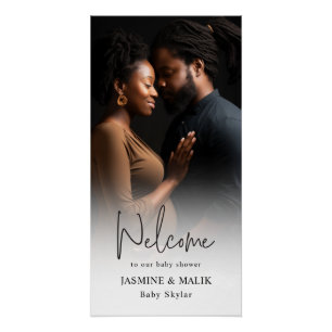 Poster Photo personnalisée du Baby shower de couple
