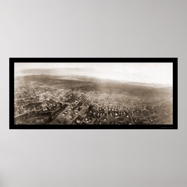 Poster Photo Reno NV Aerial View 1908 (Devant)