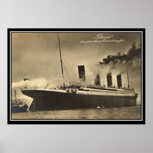 Poster photo Titanic vintage série titanesque