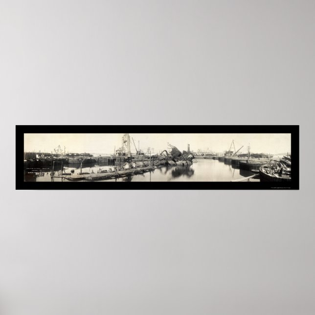 Poster Photo USS Maine Destruction 1911 (Devant)
