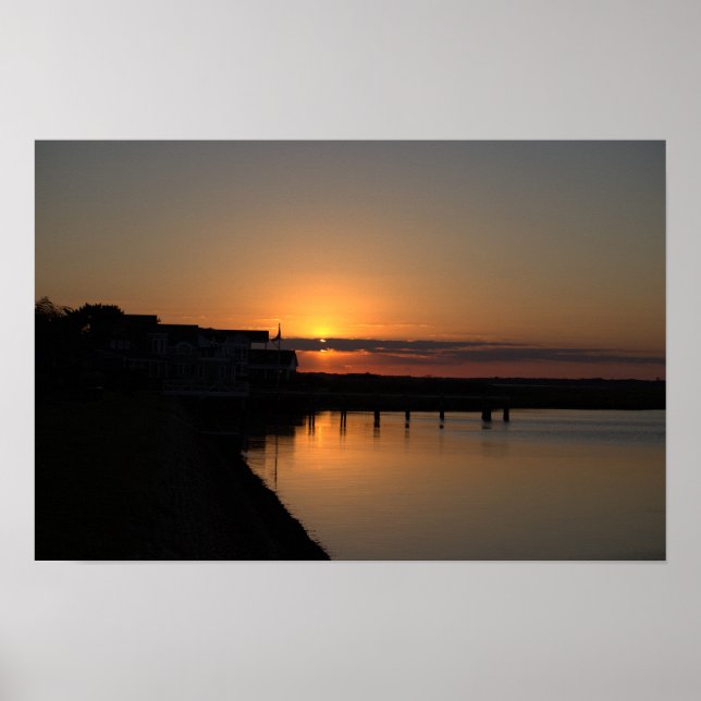 Poster photo Waterscape Sunset (Devant)