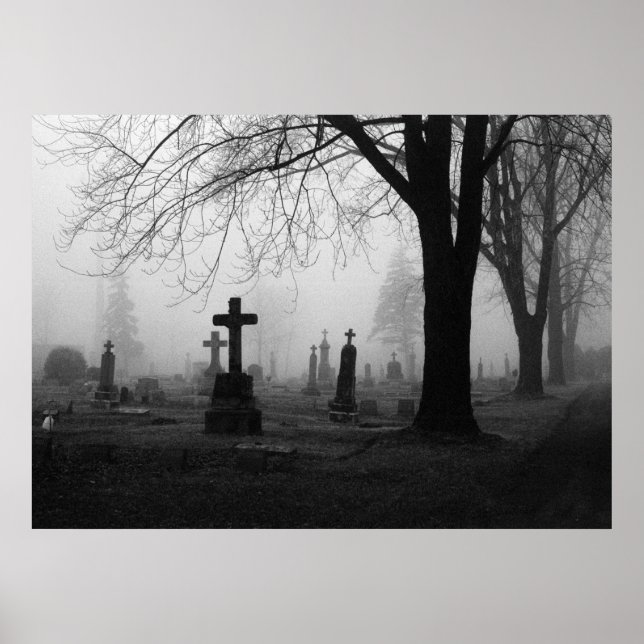 Poster Photographie à vendre - Cimetière Fog 1 Prints (Devant)