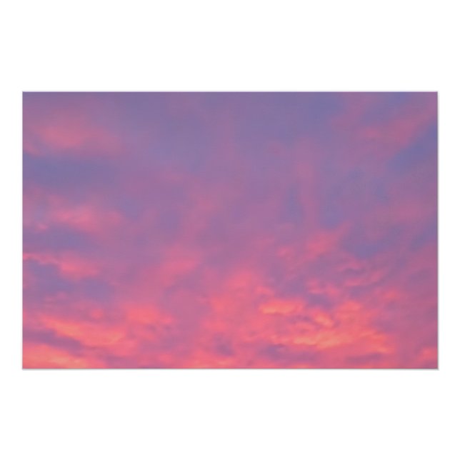 Poster Photographie Ciel Rose (Devant)