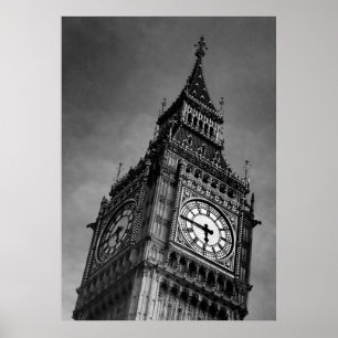 Poster Photographie de Big Ben Art noir et blanc