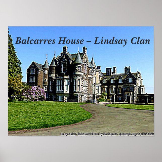 Poster Photographie de la maison Balcarres de Lindsay Cla (Devant)