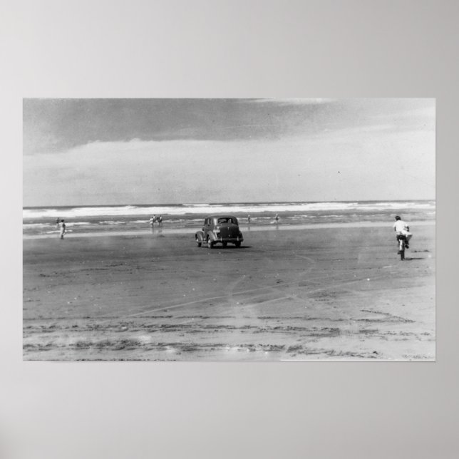 Poster Photographie de la scène de la plage de l'océan Pa (Devant)