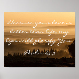 Poster Photographie de montagne de citation de vers de