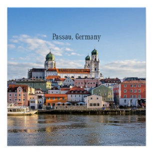 Poster photographie de paysage urbain de Passau, Allemagn