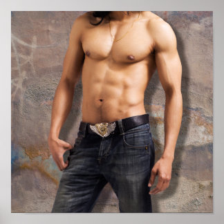 Poster Photographie du torse nu d'un homme