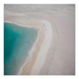 Poster Photographie Plage Sable Beige Beige Neutre Bleu