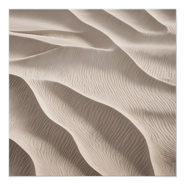 Poster Photographie Plage Sable Beige Neutre doux (Devant)