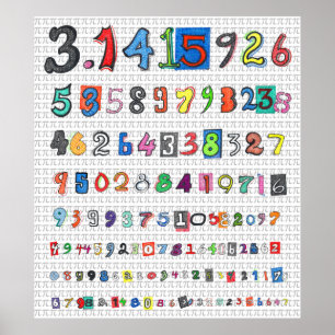 Poster Pi coloré