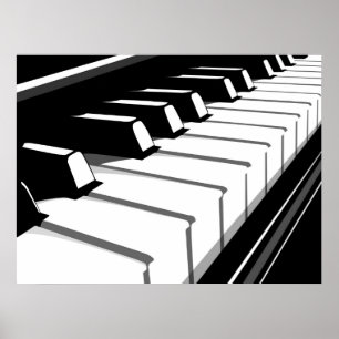 Poster Piano Clavier Pop Art