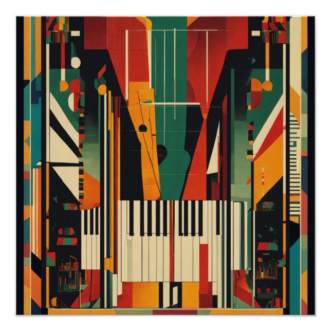 Poster Piano vintage de la Renaissance de Harlem (Devant)