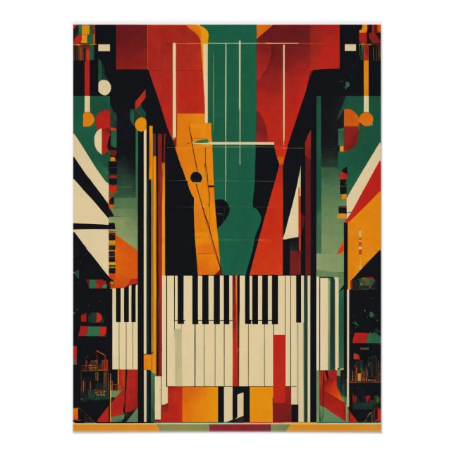 Poster Piano vintage de la Renaissance de Harlem (Devant)