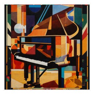 Poster Piano vintage de la Renaissance de Harlem
