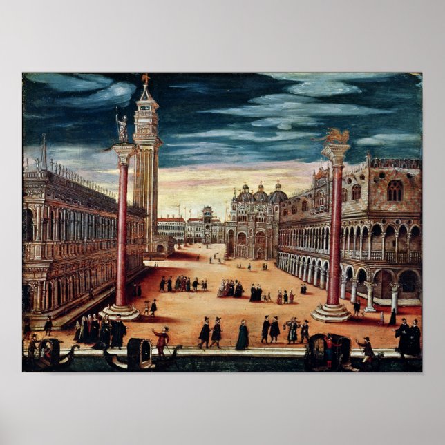 Poster Piazzetta di San Marco, Venise (Devant)