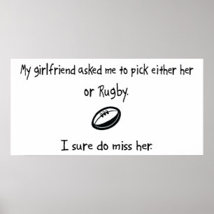 Poster Pick Girlfriend or Rugby