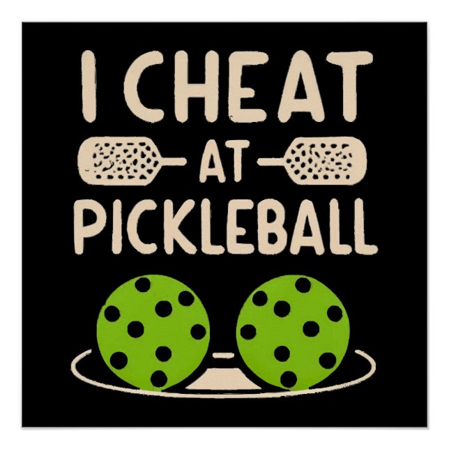Poster Pickleball Drôle (Devant)