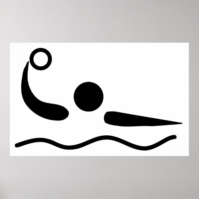 Poster Pictogramme de polo aquatique (Devant)