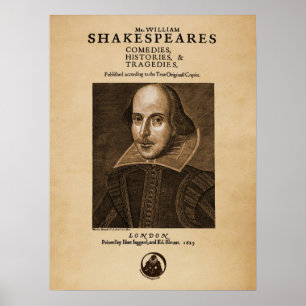 Poster Pièce avant du premier feuillage de Shakespeare