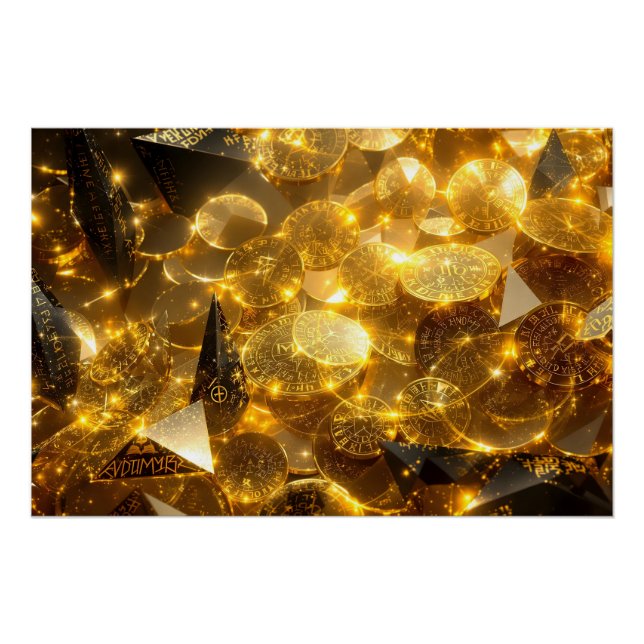 Poster Pièces de Rune d'or (Devant)