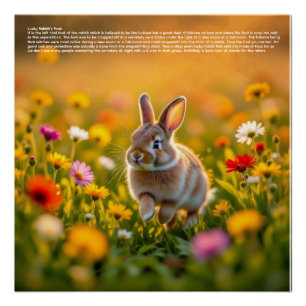 Poster Pied de Lapin Chanceux