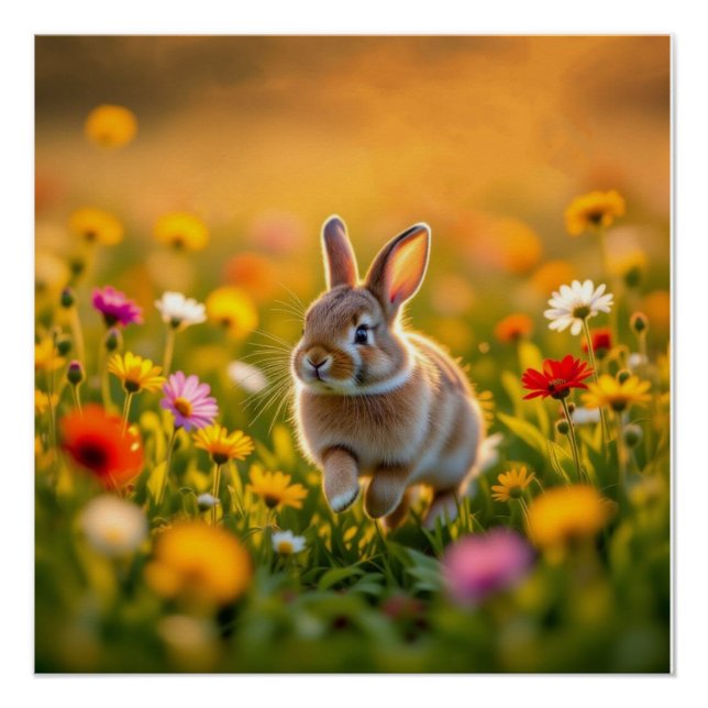 Poster Pied de lapin chanceux (Devant)