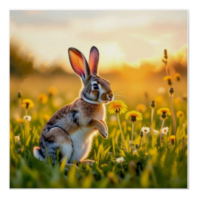 Poster Pied de lapin chanceux (Devant)