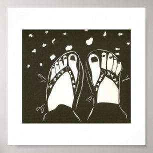Poster pieds heureux