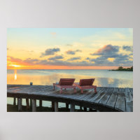 Pier surplombe l'océan, Belize