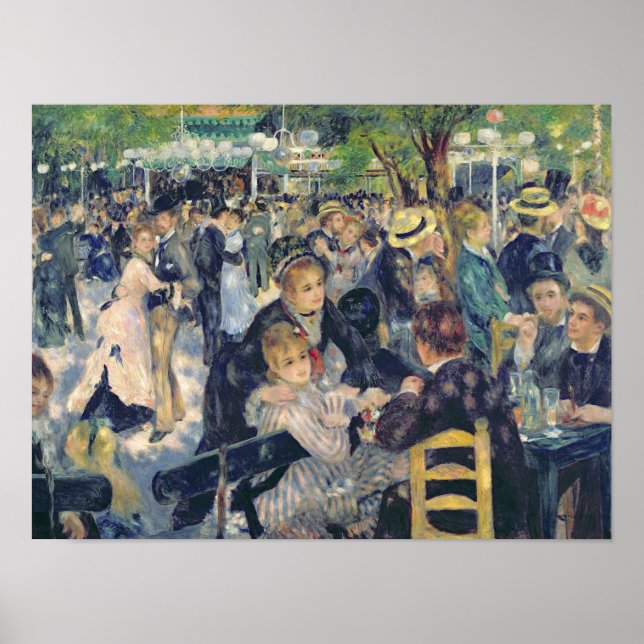 Poster Pierre A Renoir | Boule au Moulin de la Galette (Devant)