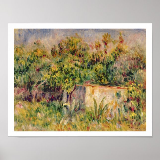 Poster Pierre A Renoir | Cabine dans un défrichement dans (Devant)
