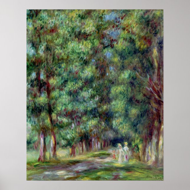Poster Pierre A Renoir | Chemin dans un bois (Devant)