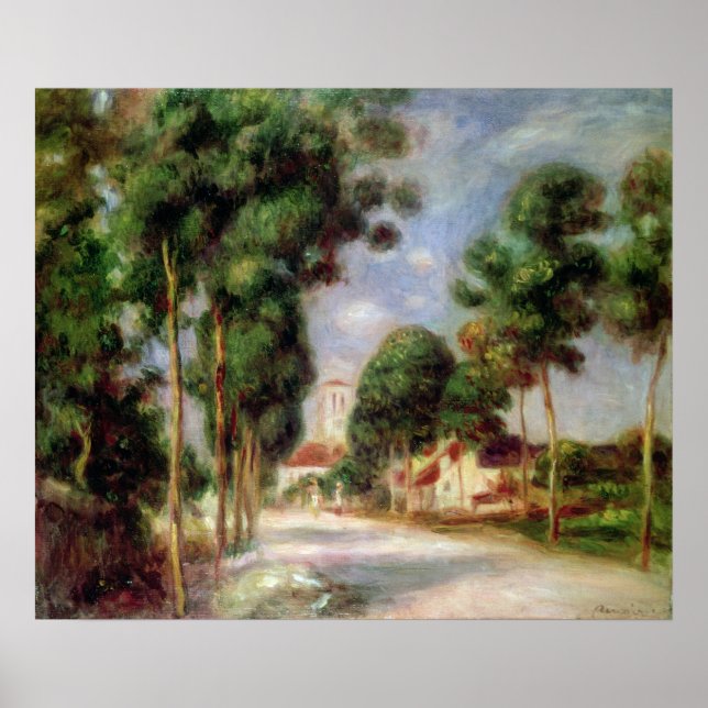 Poster Pierre A Renoir | La route vers Essoyes (Devant)