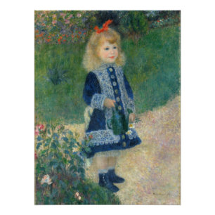 Poster Pierre A Renoir   Une fille avec une canne d'arros