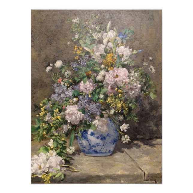 Poster Pierre-Auguste Renoir Bouquet de printemps (Devant)