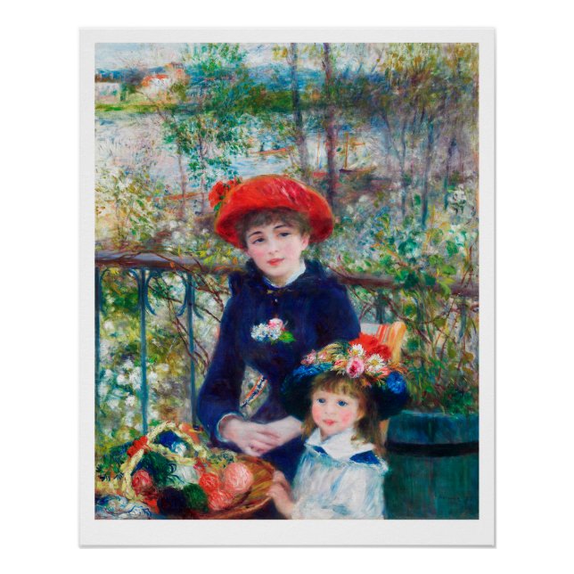 POSTER : PIERRE AUGUSTE RENOIR : DEUX SOEURS, 1881 (Devant)