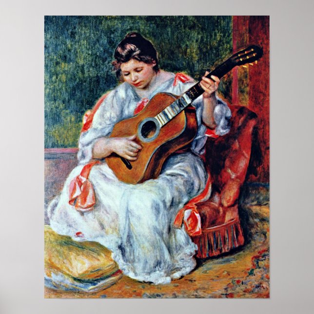 Poster Pierre-Auguste Renoir - guitariste (Devant)