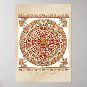 Poster Pierre de Sun de Tenochtitlan