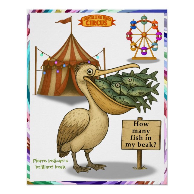 Poster Pierre pelican's brilliant beak (Devant)