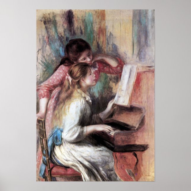 Poster Pierre Renoir - Jeunes filles au piano (Devant)