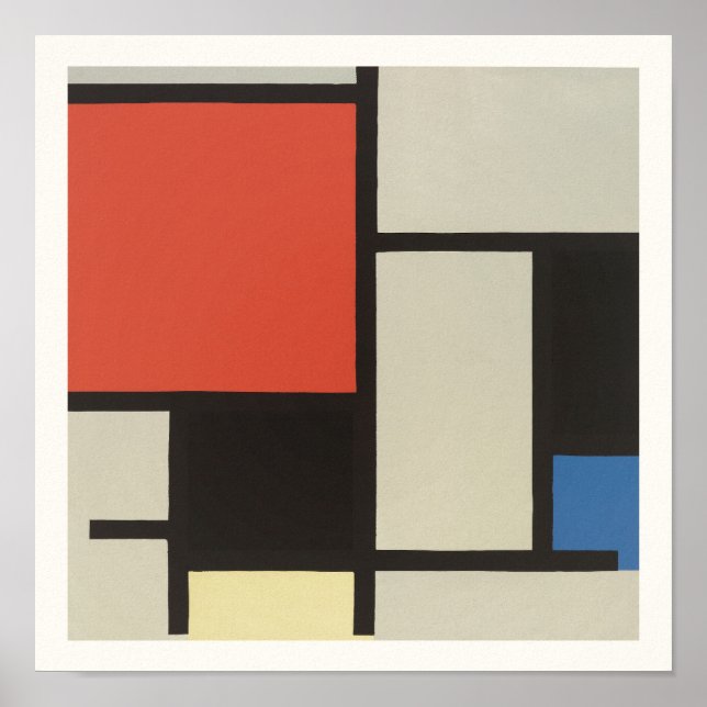 POSTER : PIET MONDRIAN : COMPOSITION 1921 (Devant)