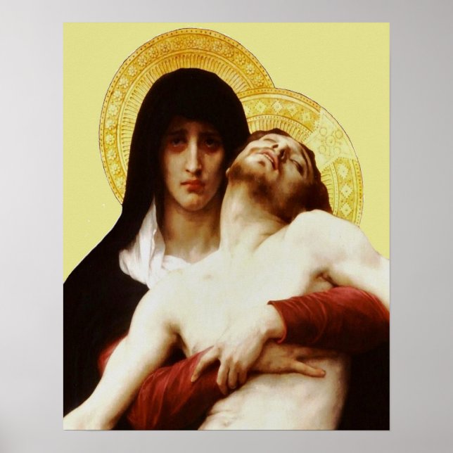 Poster Pieta Jésus Crucifixion Lamentation Vierge Marie 0 (Devant)