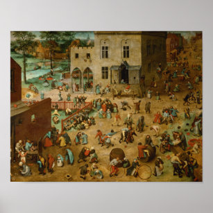 Poster Pieter Bruegel l’Aîné - Jeux pour enfants