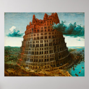 Poster PIETER BRUEGEL - La petite tour de Babel 1563