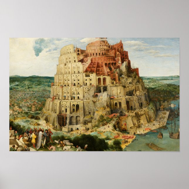 Poster Pieter Bruegel l'Ancien - La Tour de Babel (Devant)