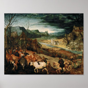 Poster Pieter Bruegel l'Ancien - Le retour du troupeau